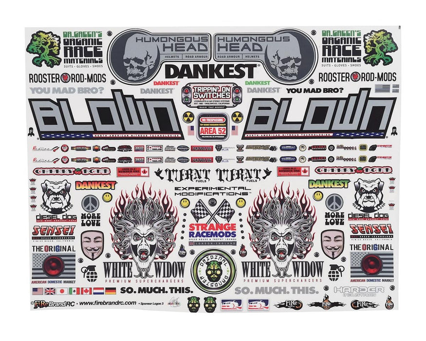 Firebrand RC Sponsor Logos 3 Decal Set (8.5x11")