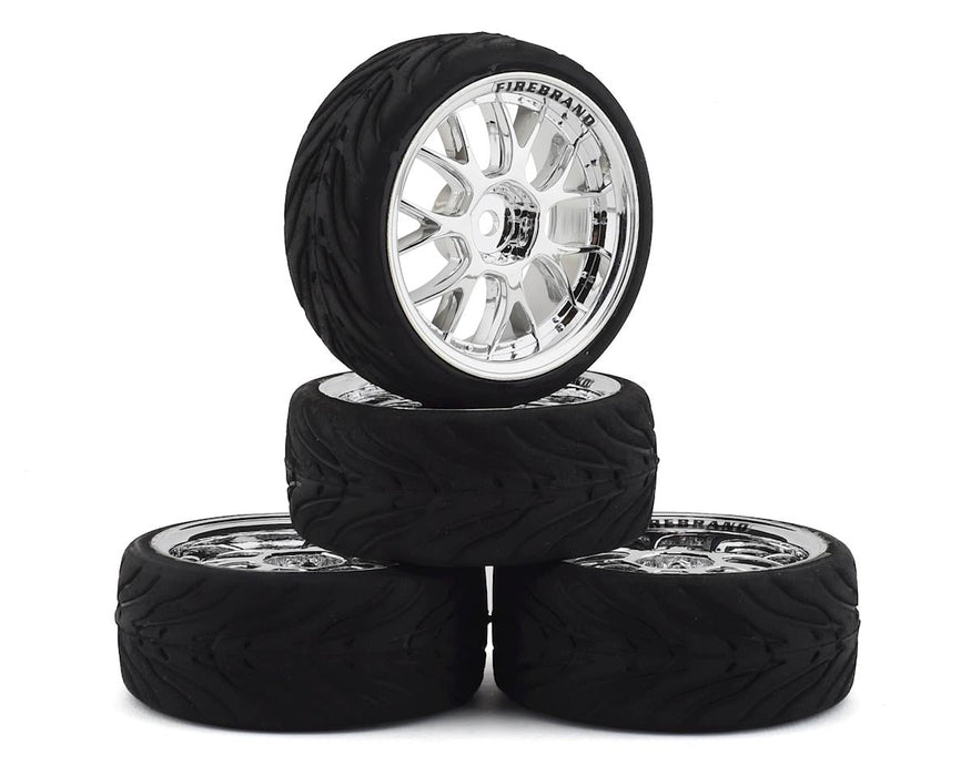 Firebrand RC Incinerate RT Pre-Mounted On-Road Tires (4) (Chrome)