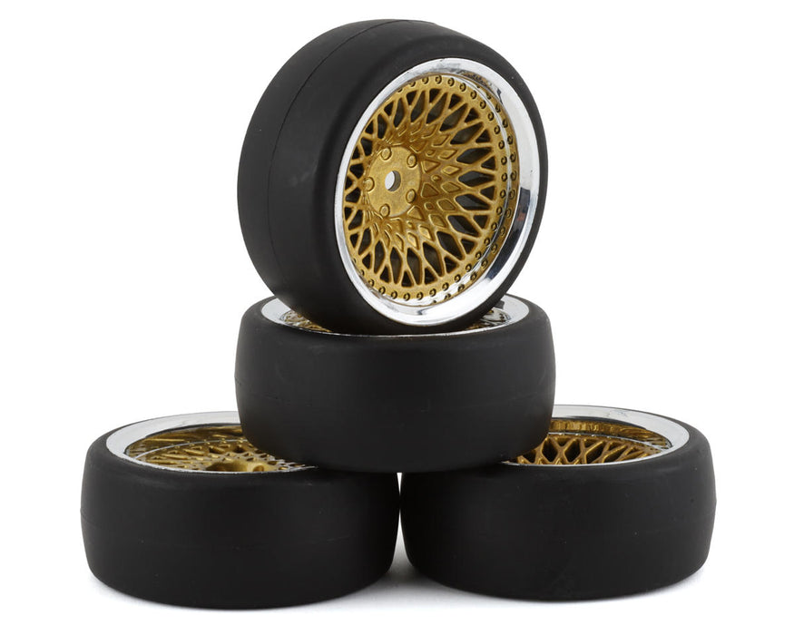 Firebrand RC Crownjewel DSR39 Pre-Mounted Slick Drift Tires (4) (Gold)