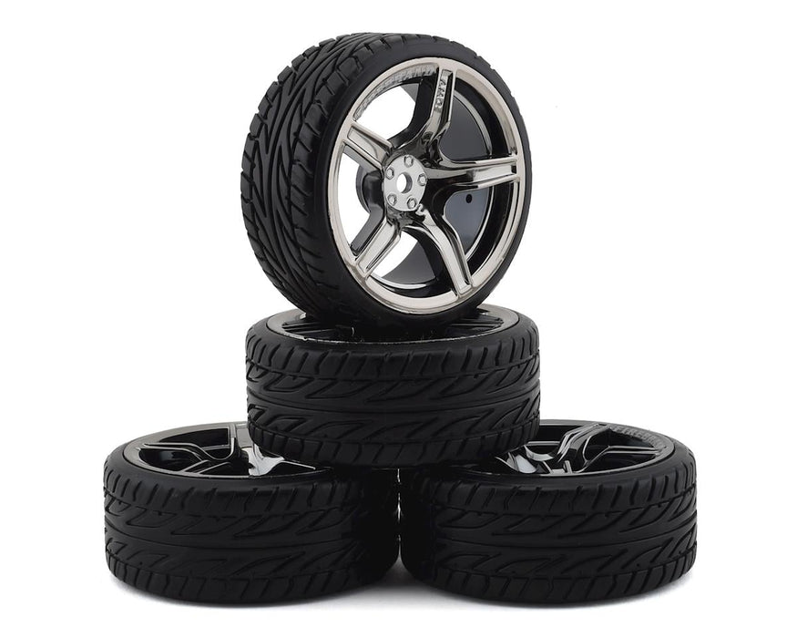 Firebrand RC Hammer DT3 Pre-Mounted Drift Tires (4) (Smoke Chrome)