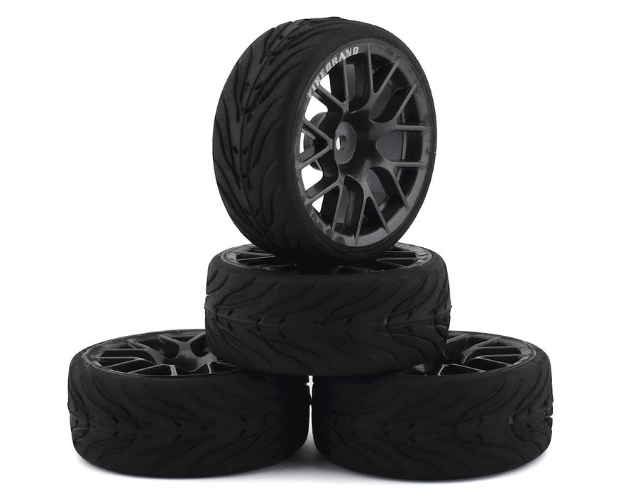 Firebrand RC Hypernova-RT3 Pre-Mounted On-Road Tires (4) (Gun Metal)