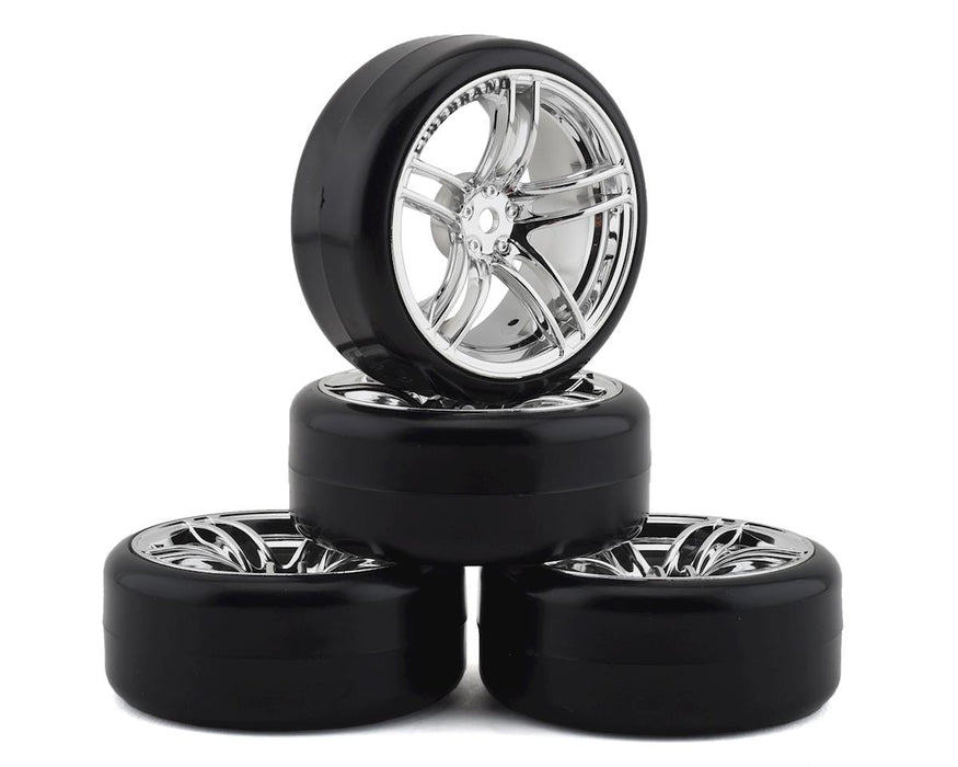Firebrand RC Icestar D Pre-Mounted Slick Drift Tires (4) (Chrome)