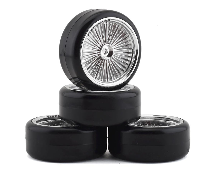 Firebrand RC OG D Pre-Mounted Slick Drift Tires (4) (Chrome)