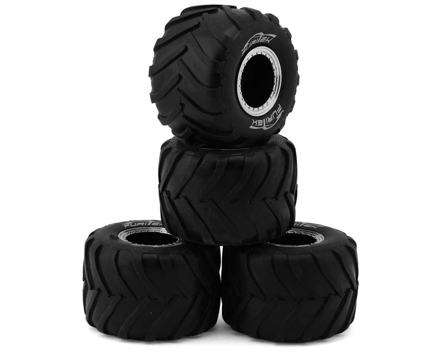 Furitek Micro Monster Truck Tires & Bead-Lock Wheels Set (4)
