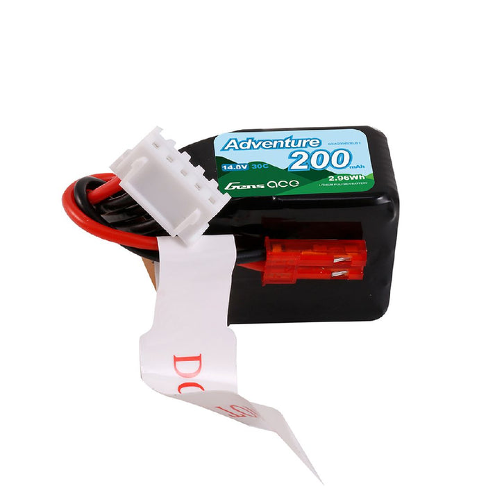 Gens Ace 200mAh 4S 14.8V 30C Lipo Battery Pack with JST Plug