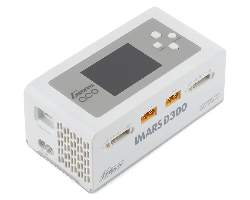 Gens Ace Imars D300 G-Tech Smart Dual AC/DC Charger (6S/16A) (Blanc) (AC-300W) (DC-350W x2)