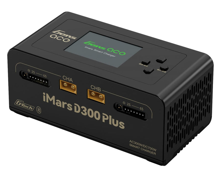 Gens Ace iMars D300 Plus G-Tech Smart Dual AC/DC Charger (Black) (6S/16A)