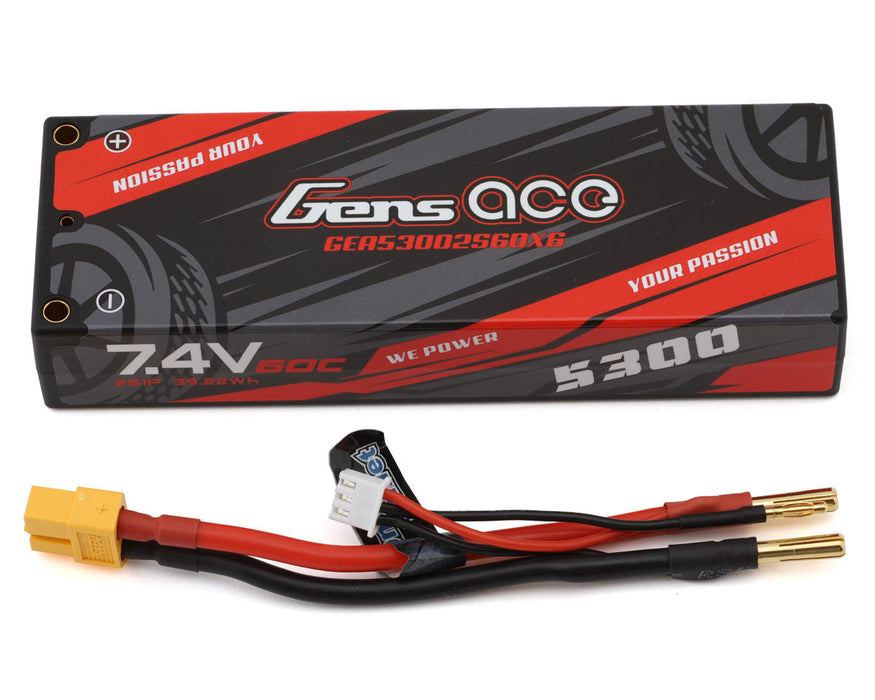 Gens Ace 2S 60C Hardcase Lipo Battery (7.4V/5300mAh)