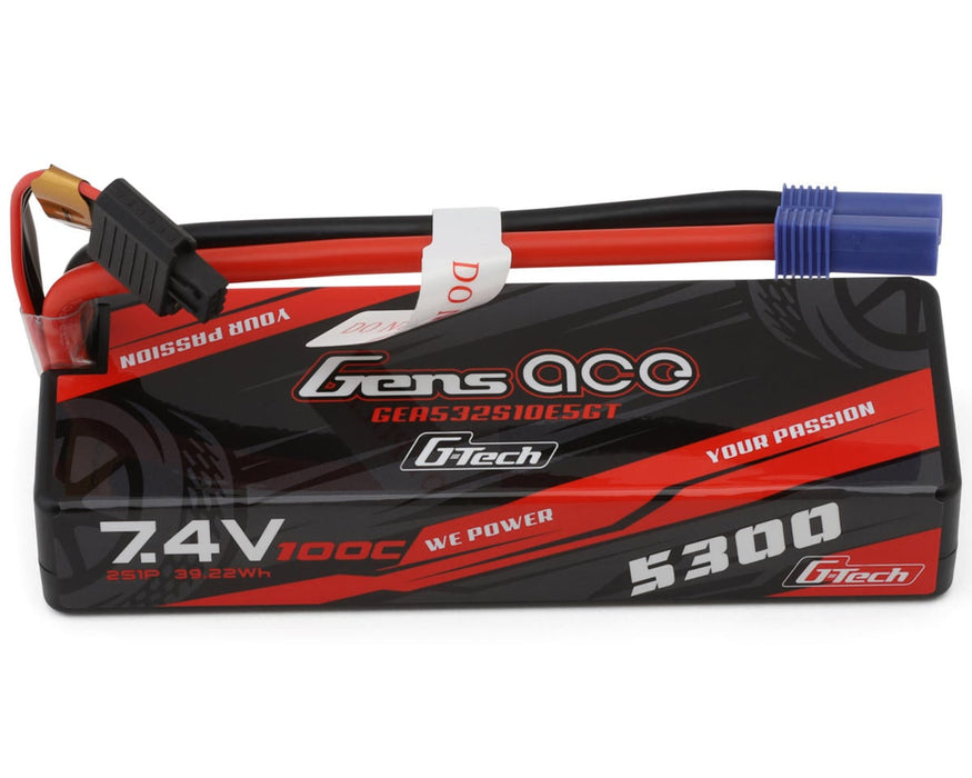Gens Ace 2S 100C G-Tech Hardcase LiPo Battery Pack (7.4V/5300mAh)