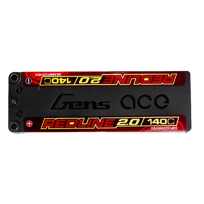 Gens Ace 6600mAh 2S 7.6V 140C HardCase Redline 2.0 Series