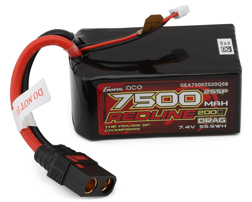 Gens Ace Redline "Drag" 2S 200C LiPo Battery (7.4V/7500mAh)