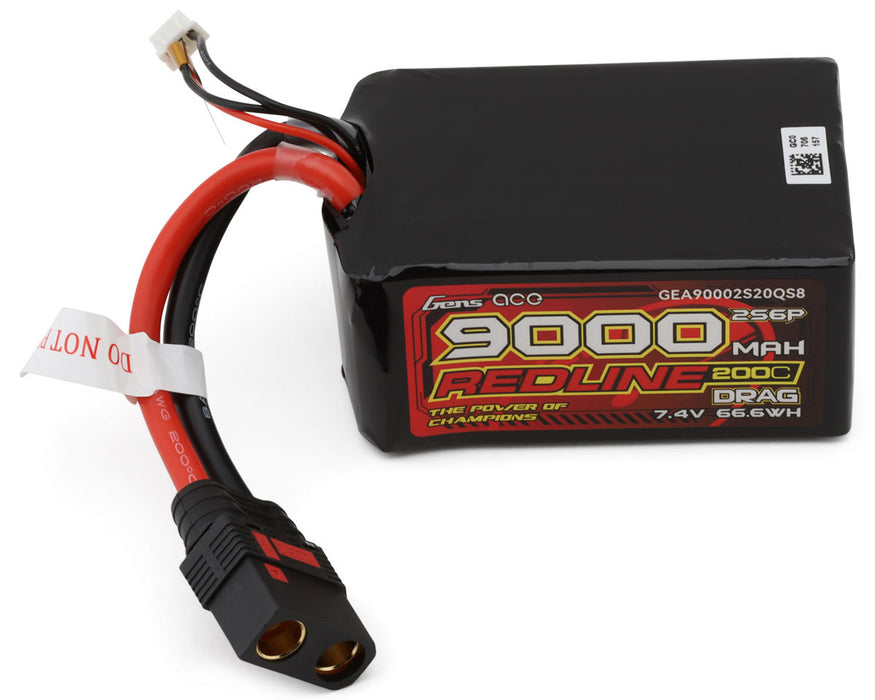 Gens Ace Redline "Drag" 2S 200C LiPo Battery (7.4V/9000mAh)