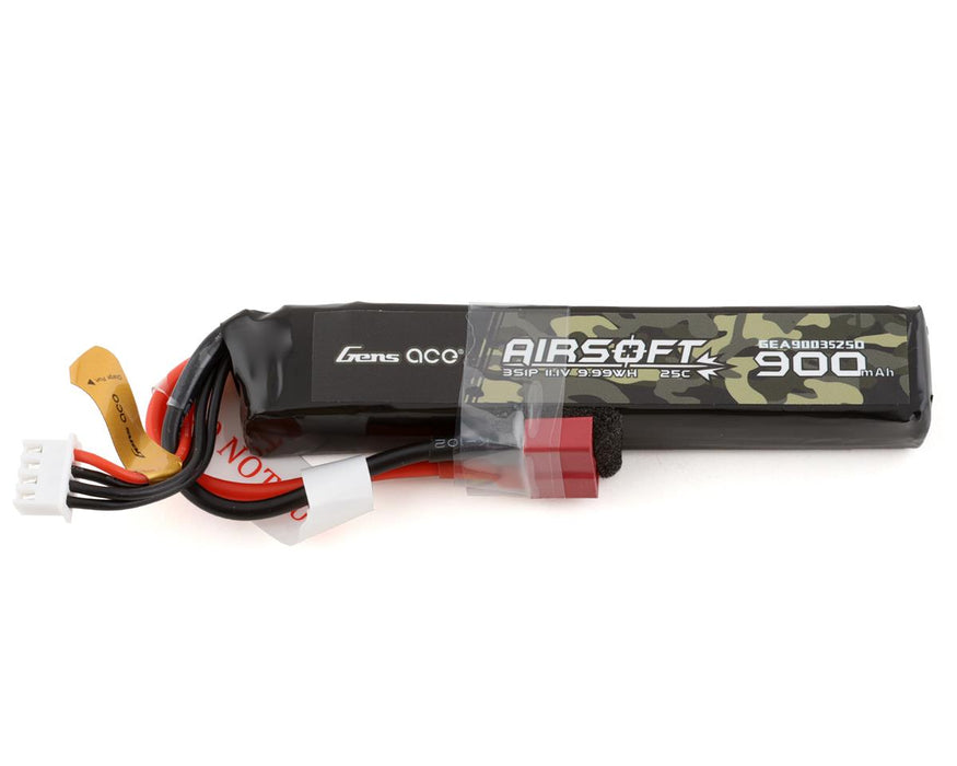 Gens Ace 3S 25C Airsoft LiPo Battery w/T-Style Connector (11.1V/900mAh)