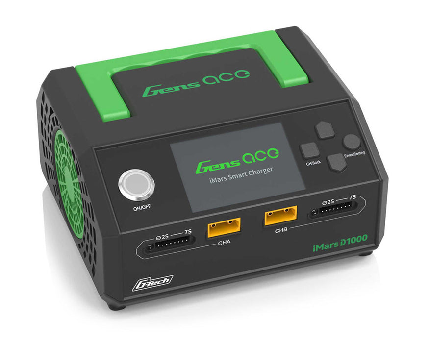 Gens Ace iMars D1000 G-Tech Smart Dual AC Charger (7S/25A) (AC-1000W)
