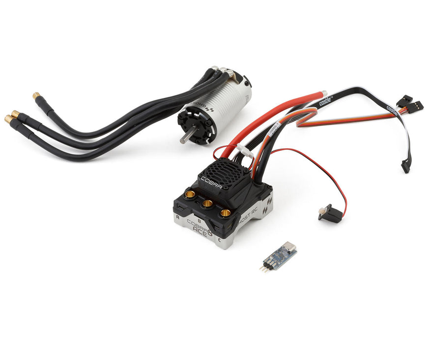 Ghost RC Cobra 8 ACE No Prep Drag Brushless ESC w/1412 Sensored Motor Combo
