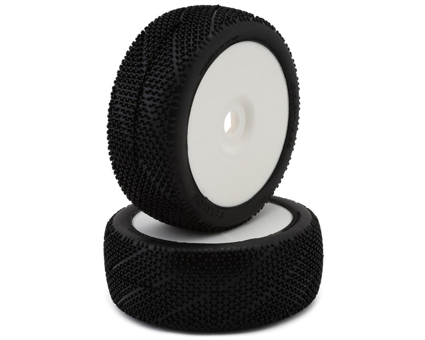 GRP Tires Triky Pre-Mounted 1/8 Buggy Tires (White) (2) (N25 - Super Soft)