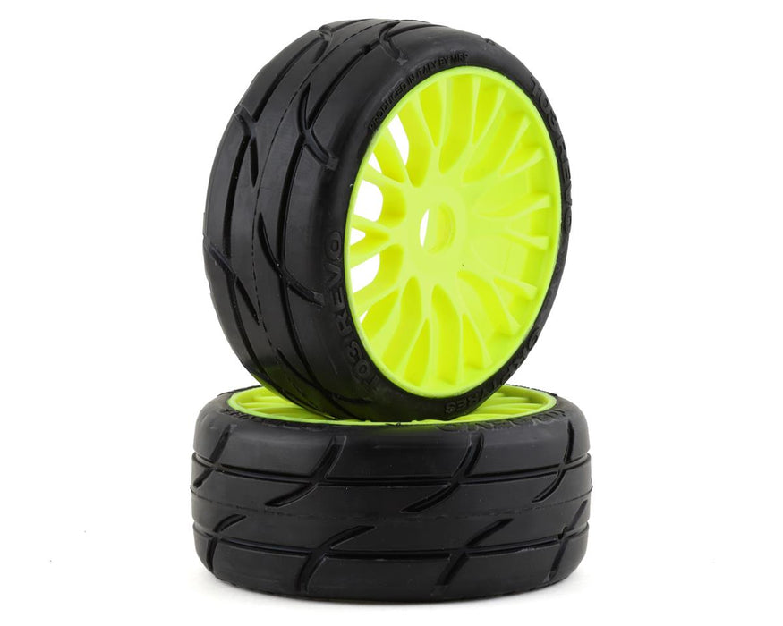 GRP Tires GT - TO3 Revo Belted Pre-Mounted 1/8 Buggy Tires (Yellow) (2) (XM5)