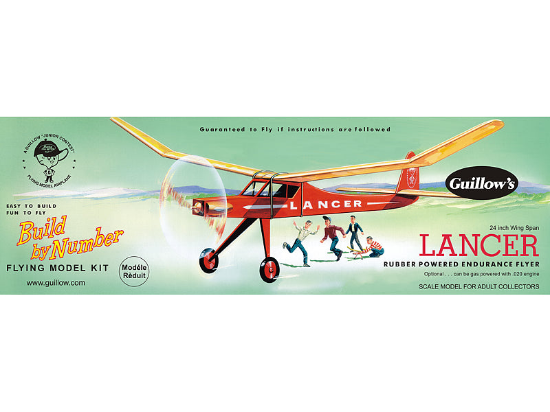 Guillow's Lancer Rubber Rubber Powered Model Kit (1)