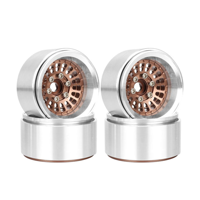 Hobby Details 1.9", 10mm offset, Alum Beadlock  Rim-Copper(4)