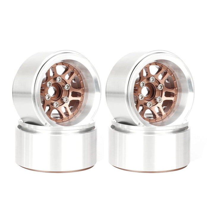 Hobby Details 1.9", 10mm offset, Alum Beadlock  Rim-Copper(4)