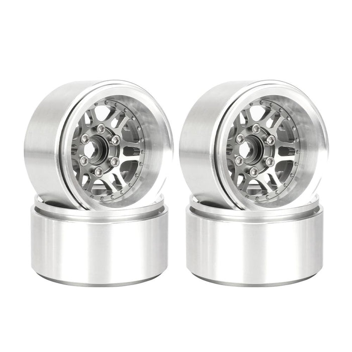 Hobby Details 1.9", 10mm offset, Alum Beadlock  Rim-Titanium(4)
