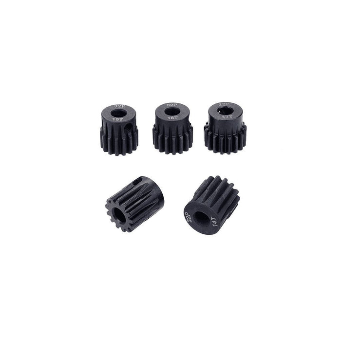 Hobby Details 32P Steel Pinion Gear - Black 5mm shaft (18T)