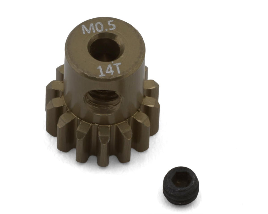 HackFab Mod 0.5 Aluminum Mini Pinion Gear (2mm Shaft) (14T)