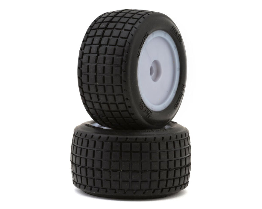 HackFab Losi Mini B/T 2.0 Haymaker Rear Pre-Mounted Mini Oval Tires (Soft)