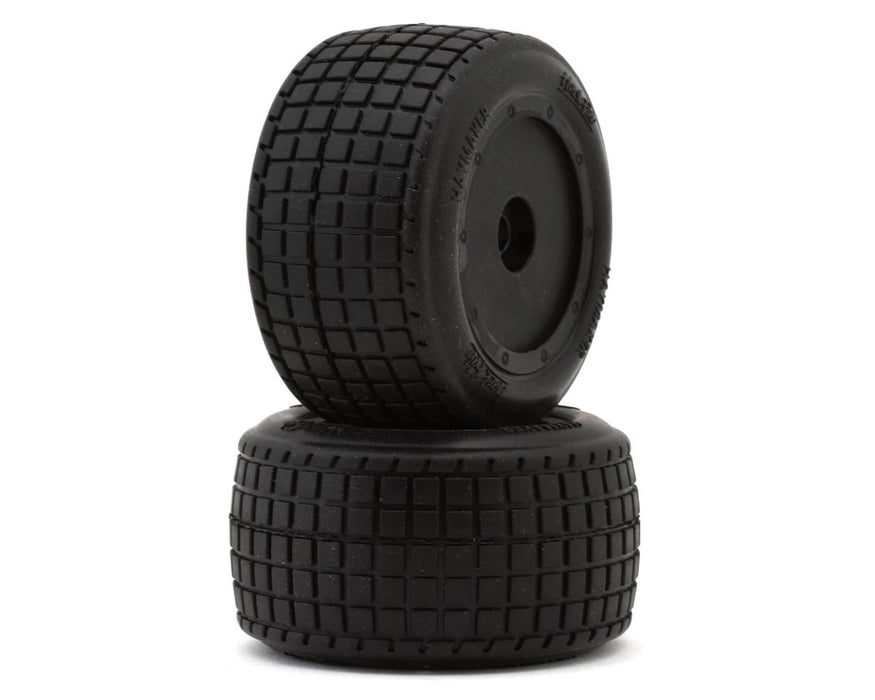 HackFab Losi Mini B/T 2.0 Haymaker Rear Pre-Mounted Mini Oval Tires (Medium)
