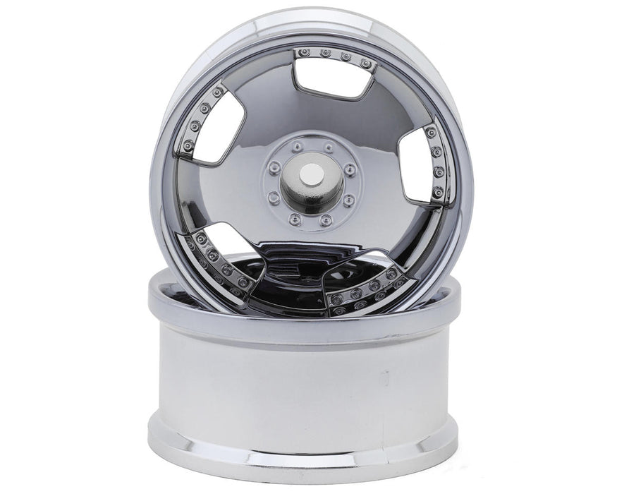 Hayashi Garage Euro VIP Dish Style 1/10 Drift Wheels (Chrome) (2) (8mm Offset)