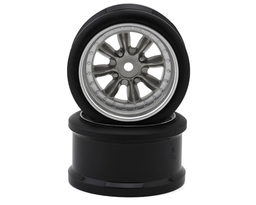 Hayashi Garage Pana 8-Spoke Multipiece Style 1/10 Drift Wheels (Gunmetal) (2)