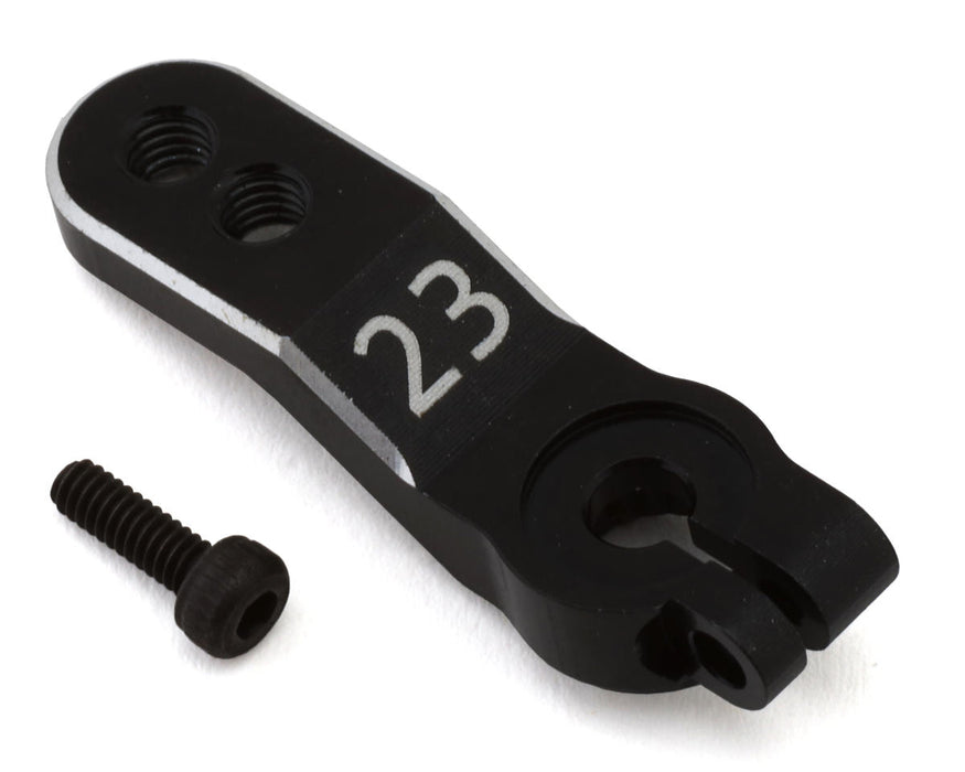 HongNor X5B Aluminum Clamping Servo Horn (Black) (23T-JR/Airtronics/KO)