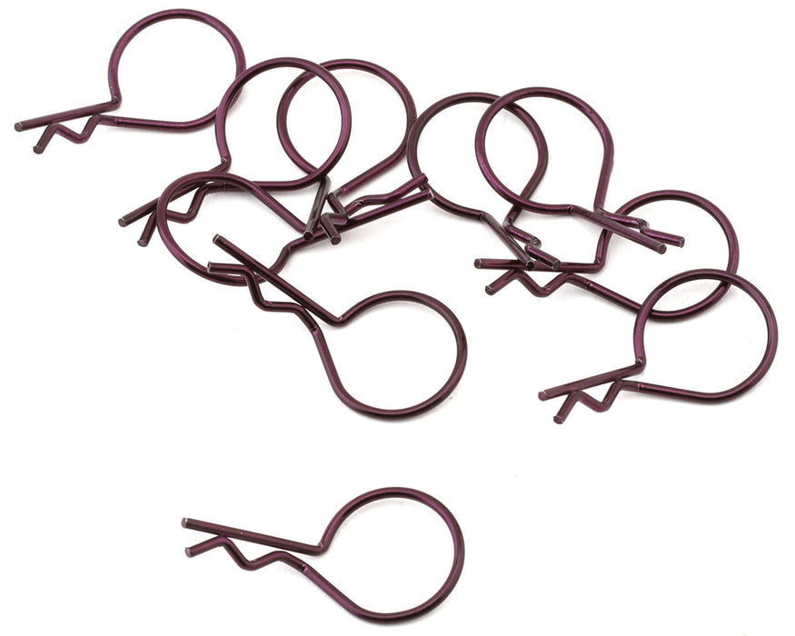 Hot Racing Bent Body Clips (10) (Purple)