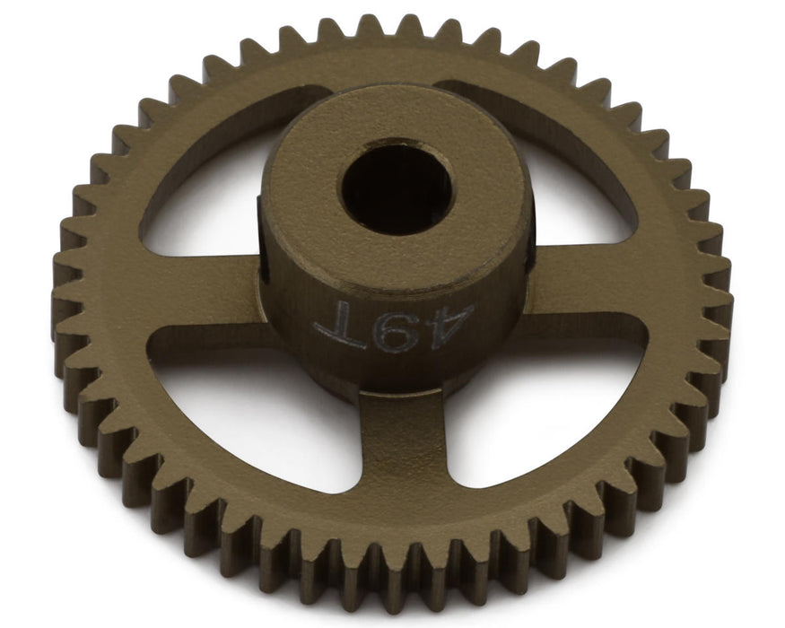 Hot Racing 64P Hard Anodized Aluminum Pinion Gear (1/8" Bore) (49T)