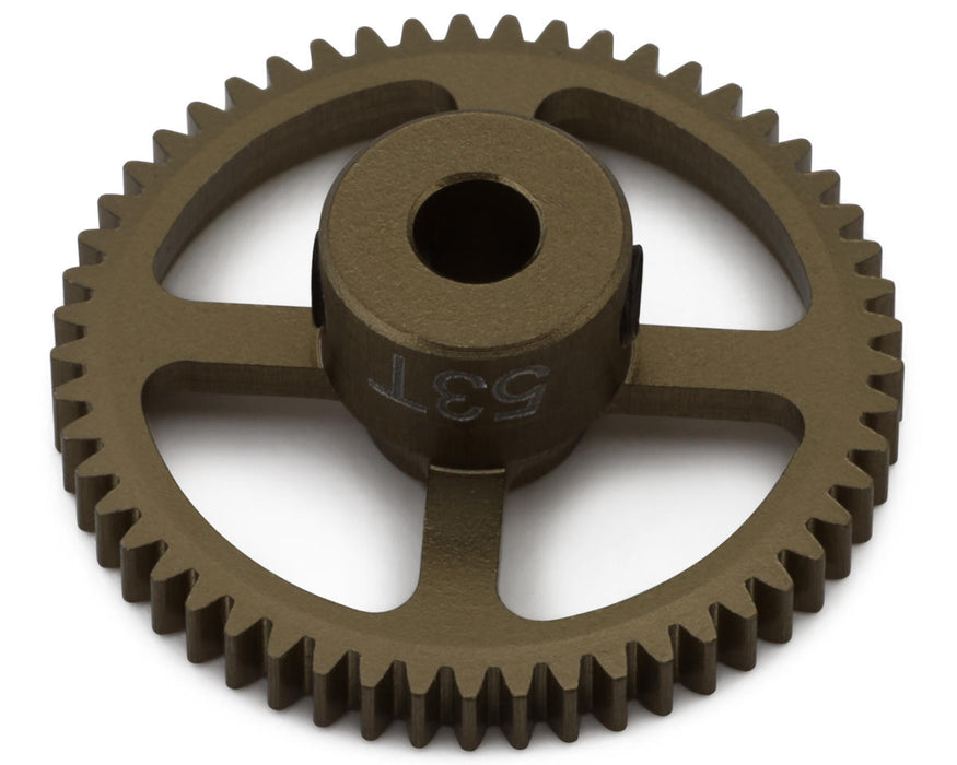 Hot Racing 64P Hard Anodized Aluminum Pinion Gear (1/8" Bore) (53T)
