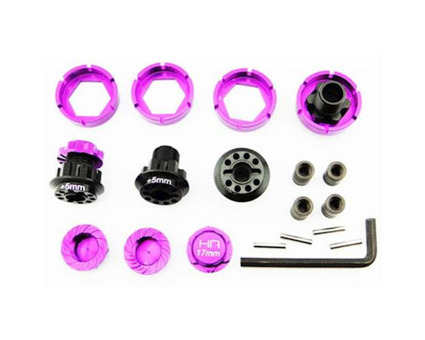 Hot Racing Savage Flux 17mm Warlock Hex Set w/Serrated Nuts