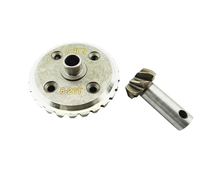 Hot Racing Savage Hardened Steel Spiral Cut Ring & Pinion Gear (26/8T)