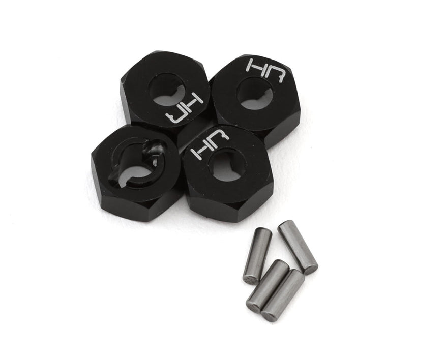 Hot Racing Losi® Micro-B Aluminum 7mm Wheel Hex Hub Set (Black) (4)
