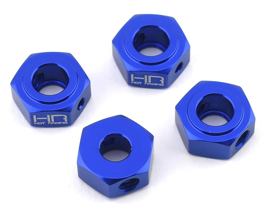 Hot Racing Losi Baja Rey/Rock Rey Aluminum Hex Adapter Set (Blue) (4)