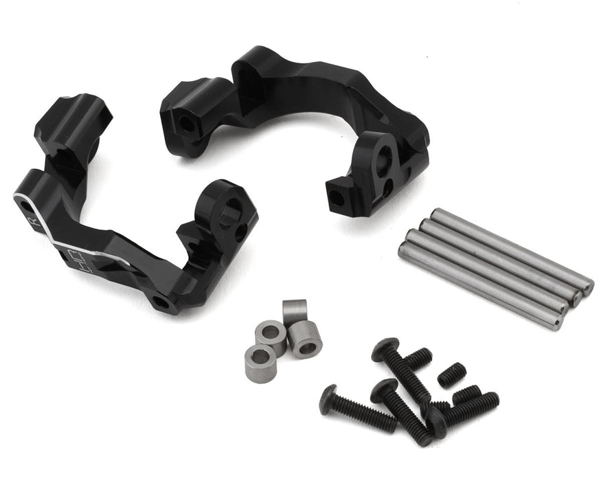 Hot Racing Aluminum Front Caster Blocks for Traxxas® Mini Maxx® (Black) (2)