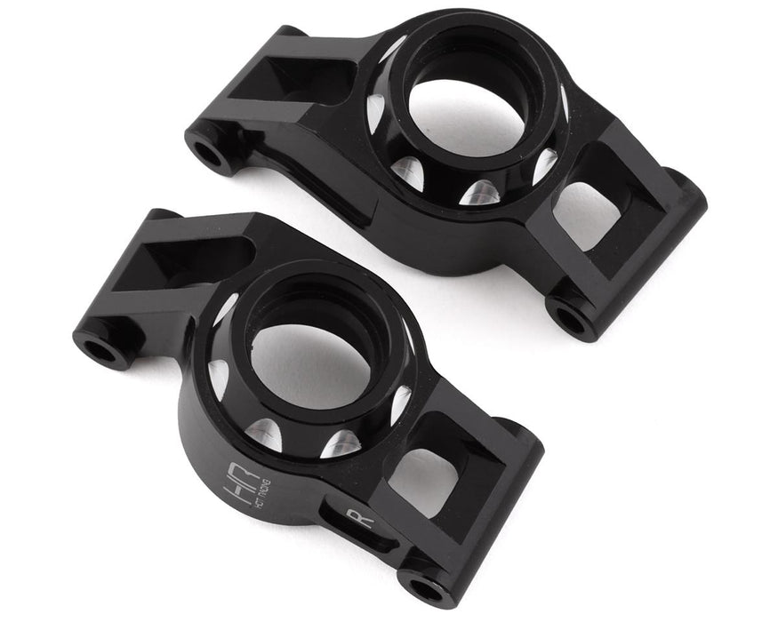 Hot Racing Aluminum Rear Hubs Stub Axle Carriers for Traxxas Maxx (Black) (2)