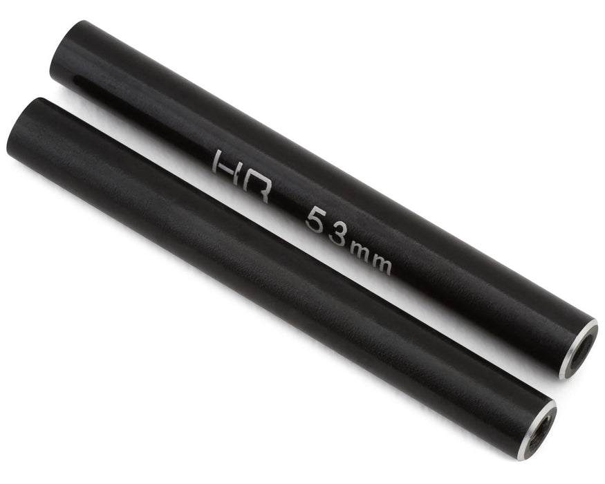Hot Racing Aluminum Standoff Post Link (Black) (4) (3x6x53mm)