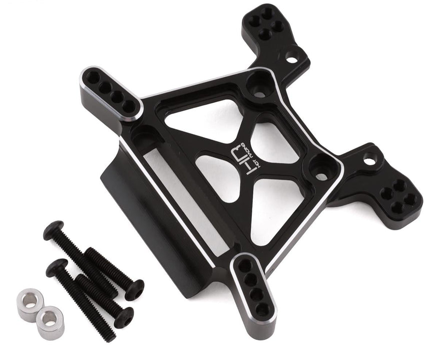 Hot Racing Aluminum Front Shock Tower for Rustler 4X4 (Black)