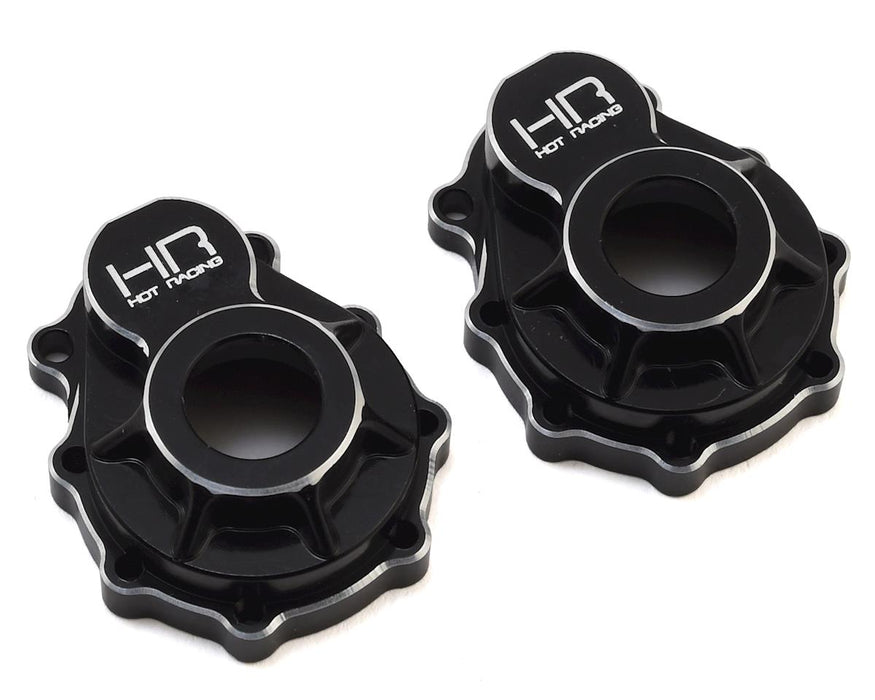 Hot Racing Aluminum Outer Portal Drive Housing for Traxxas TRX-4 (Black) (2)