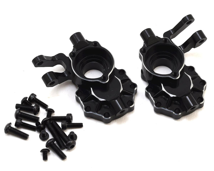 Hot Racing Aluminum Front Inner Portal Housing for Traxxas TRX-4 (Black) (2)