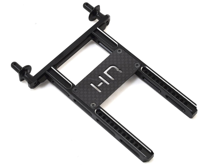 Hot Racing Aluminum Rear Body Mount w/Graphite Brace for Traxxas TRX-4 (Black)