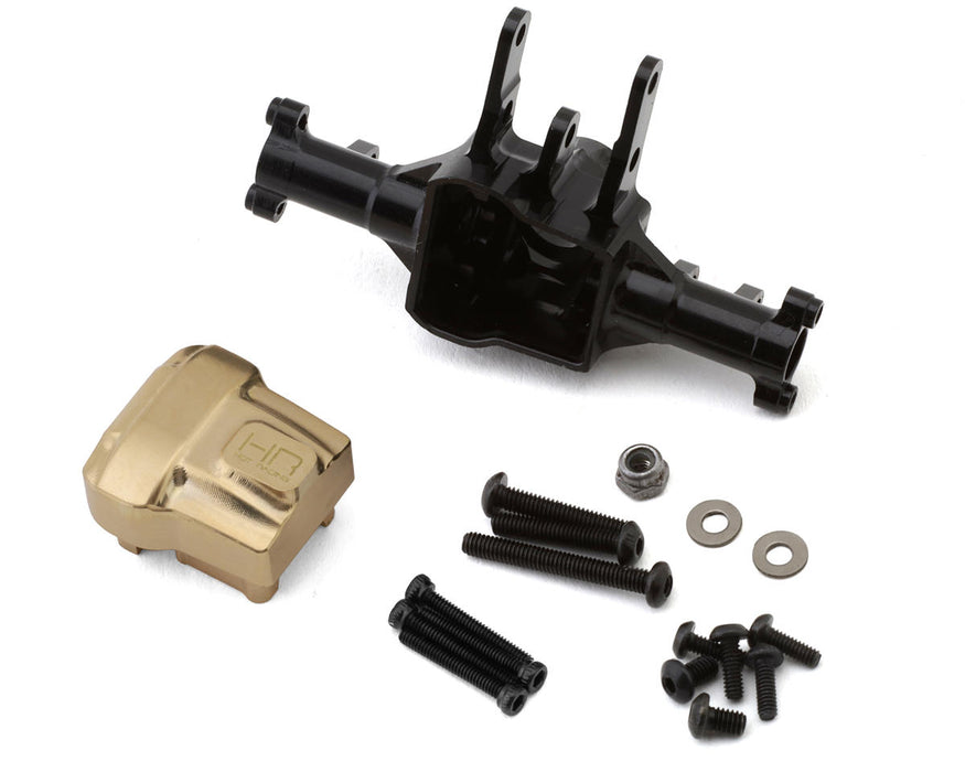 Hot Racing Aluminum Front Axle & Brass Differential Cover for Traxxas TRX-4M