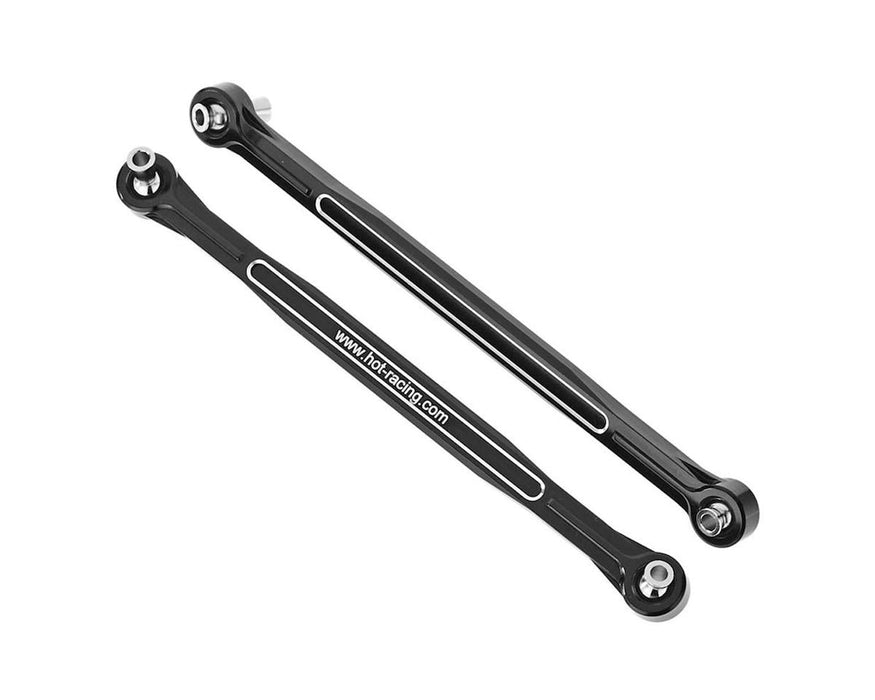 Hot Racing Aluminum Steering Toe Link Set for Traxxas X-Maxx (Black) (2)