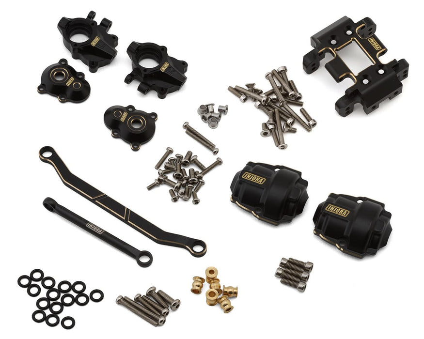 Injora Redcat Ascent-18 4-in-1 Essential Brass Upgrade Parts Combo (Black)