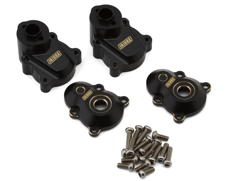 Injora Redcat Ascent-18 Brass Rear Outer & Inner Portal Covers Set (Black)